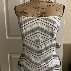 White House Black Market tube - back zip and structured (slimming) silhouette.